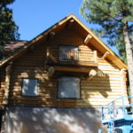Log home sandblasting in Lake Tahoe California 2