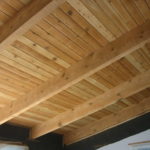 Wood beams and ceiling sandblasting in South Lake Tahoe California
