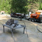 Antique tractor sandblasting in Grass Valley CA 12