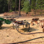 Antique tractor sandblasting in Grass Valley CA 2