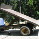 Automotive sandblasting in Nevada City California - Sandblasted Flatbed Truck with tilt bed