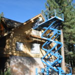 Log home sandblasting in Lake Tahoe California 7