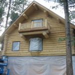 Log home sandblasting in Lake Tahoe California 8