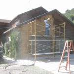 Log home sandblasting in Lincoln California 4