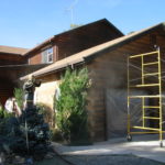 Log home sandblasting in Lincoln California 5