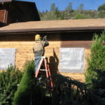 Log home sandblasting in Lincoln California 6
