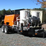 Our mobile sandblasting rig comes to your project location