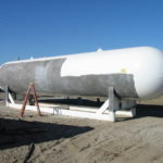 Tank sandblasting in Yuba City California that we then painted 8
