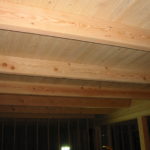 Wood beams and ceiling sandblasting in Folsom California