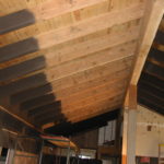 Wood beams and ceiling sandblasting in Rancho Cordova California